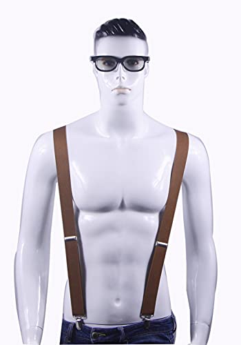 Image of Adjustable Elastic Suspenders for Men's and Women's with X Back Suspenders for Casual & Formal