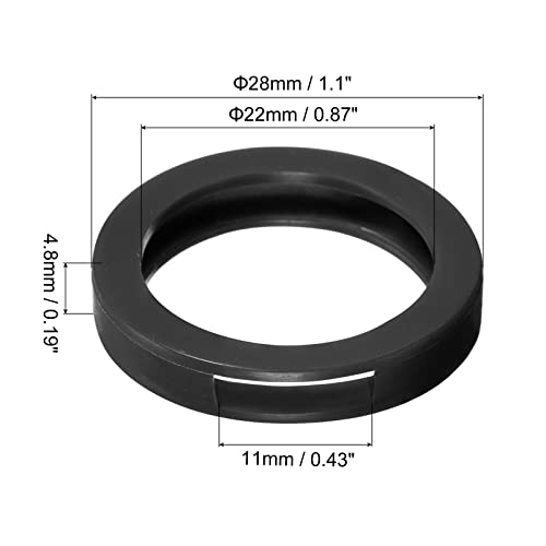 PATIKIL Key Cap Cover Rings, 20Pcs 28mm Keys Identifier Coding Tags Silicone Sleeve for Office House Apartment Black - Image 2