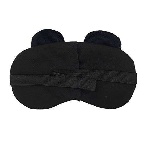 Image of Jenna Fabric Cute Sleeping Eye Shade Mask Cover For Insomnia, Meditation, Puffy Eyes And Dark Circles Velvet Ele Grey