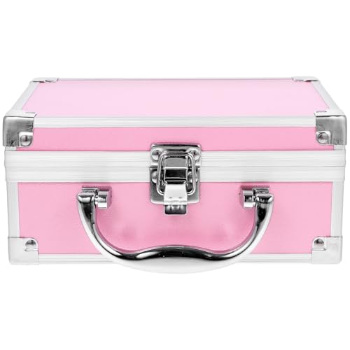 Ciieeo Maletín Metálico Portátil de Aluminio para Maquillaje y Caja Organizadora, Estuche Compartimentos para Cosméticos y Utensilios, para Profesionales y Viajes