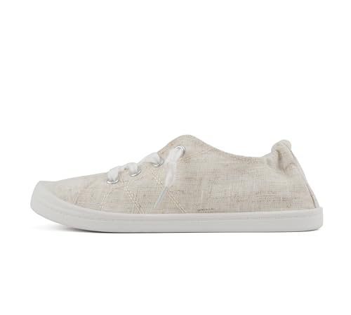 Image of Soda Flat Women Shoes Linen Canvas Slip On Sneakers Lace Up Style Loafers Zig-S