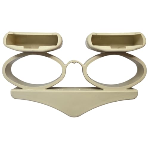 cyclingcolors 10x Doppel-Lattenhalter Lang 38 x 8 mm hängend Elastomer für Lattenrost Holzrahmen Bett Endkappen Befestigung Zapfen, beige – Bild 3