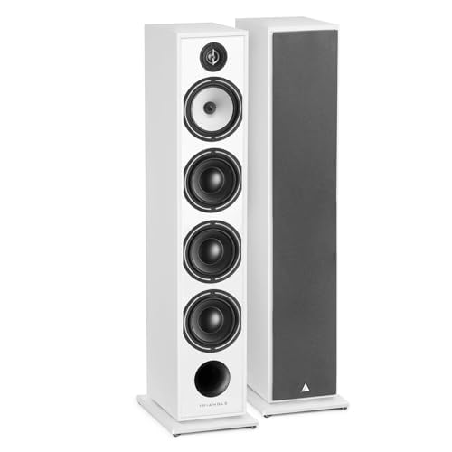 Triangle - Diffusore da pavimento Hi-Fi BOREA BR09 - Potenza Ammissibile 170W - Sensibilità 92 dB/W/m – Woofer 16 cm – Versatile per Musica e Home Cinema - 206 x 1095 x 314 mm - Bianco (Coppia)