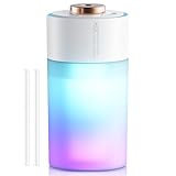【2025新進化モデル 加湿器】 卓上 小型 Type-C式 卓上加湿器 除菌 大容量380ML 超音波式 次亜塩素酸水対応 静音 持ち運び便利 軽量 コンパクト 7色LEDライト 乾燥対策 花粉対策 水漏れ防止 長時間運転 自動停止機能 オフィス 子供部屋 寝室 車載 家庭用