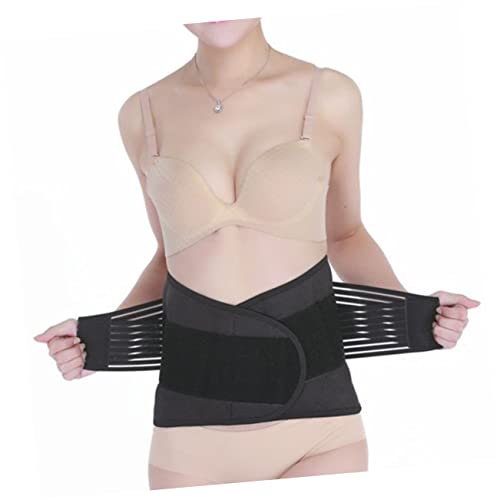 SHERCHPRY Sports Waist Trainer with Neoprene Lower Back Brace Breathable Waist Support for Lumbar Relief Double Straps for Fitness and Sports Activities Medium Black