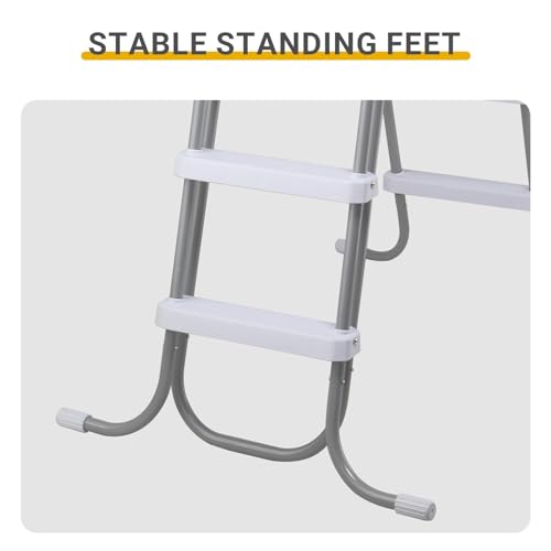 Escalera para Piscina Elevada 4 Peldaños Doble Cara Plegable miniatura 5