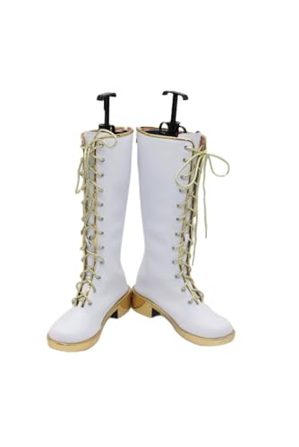 Adult Cosplay Shoes Costume Boots Golden Outfit Halloween Accessories for Women