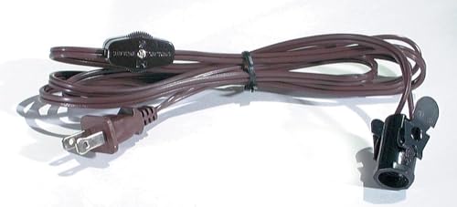 Image of B&P Lamp Brown Color Cord Set W /Switch and Candelabra Socket