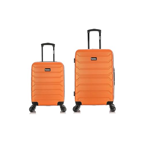 InUSA Trend 2-Piece Hardside Spinner Luggage Set, TSA Checkpoint Friendly, Orange (IUTRE0SM-ORA)2