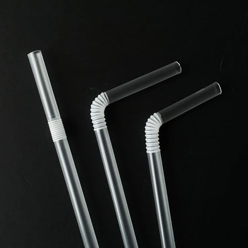 Pitillos plásticos flexibles transparentes 500 unidades miniatura 7