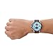 Diesel Griffed Stainless Steel and Leather Chronograph Men's Watch, Color: Silver, Brown (Model: DZ4656)