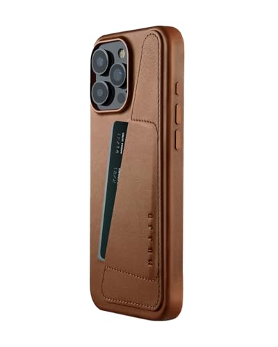 Mujjo Leather Wallet Case iPhone 16 Pro Max Braun