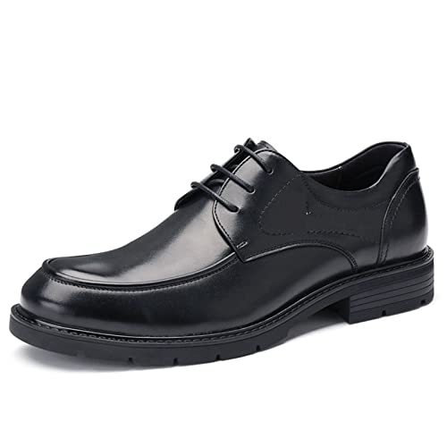 Zapatos de cuero para hombre CLMJHG, calzado casual plano y elegante de vestir