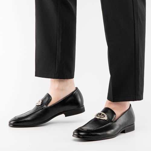 Image of JITAI Men's Lindford Moc Toe Bit Slip-on Penny Loafer Party Shoes
