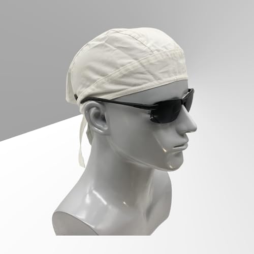 Image of Cotton Doo Rag Skull Cap Sweat Wicking Head Wraps Breathable Helmet Liner Beanie Dew Rags for Men