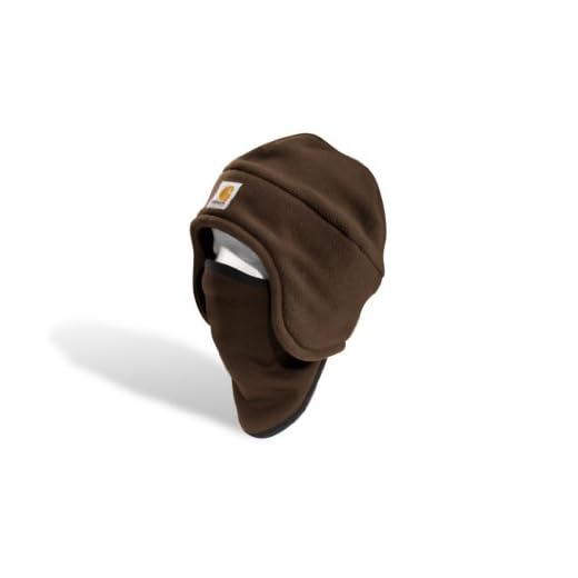 Carhartt Men's Fleece 2-In-1 Headwear,Dark Brown,One Size