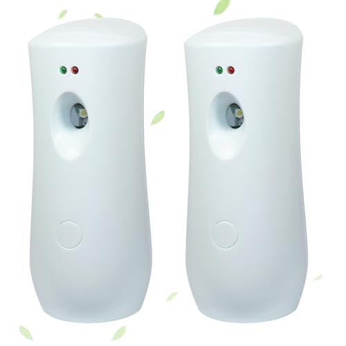 (4-Pack) Automatic Fragrance Dispenser,Automatic Air Freshener Spray Dispenser,Free Standing or Wall Mounted for Home, Indoor, Bathrooms, Offices, Hotels and Commercial Places (White)