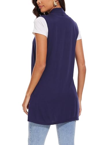 Image of Spicy Sandia Womens Sleeveless Long Knit Cardigan Vest | Open Front, Dressy Casual, for Office Work, Spring Fall 2026 Trendy