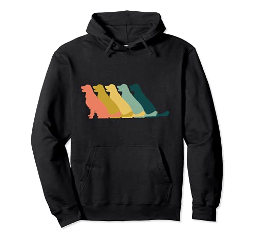 Retriever Dog Retro Pop Art Pullover Hoodie, Black, S