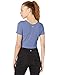 Amazon Essentials Women's Soft Cotton Knot Front Cropped Yoga T-Shirt (Available in Plus Size) (Previously Core 10), Light Blue Bleach, X-Large