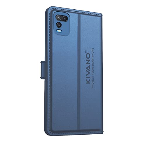 Image of KIVANO Oppo A54 Professional Series Wallet Case | Luxurious Design | Premium | PU Leather Flip Case Back Cover - Dark Blue