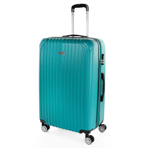 ITACA - Valigia 23Kg da stiva capiente Valigia rigida XL con ruote silenziose Valigia espandibile...