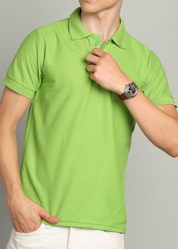 Image of INKKR Men's Polo Neck Half Sleeve Solid T-Shirts