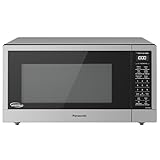 Panasonic NNST74LSC Family Size 1.6 Cu.ft Genius Cyclonic Inverter 1200 W Microwave Oven, 15 Auto Cook Menus, Child Lock, Stainless Steel