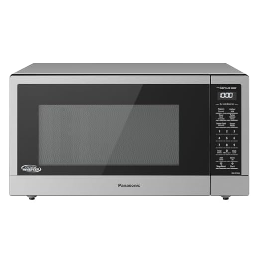 Panasonic NNST74LSC Family Size 1.6 Cu.ft Genius Cyclonic Inverter 1200 W Microwave Oven, 15 Auto Cook Menus, Child Lock, Stainless Steel