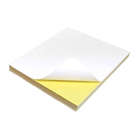 40 x Full A4 Sheets White MATTE Self Adhesive/Sticky Back Label Printing Paper Cover