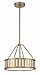 Crystorama Kendal 15 1/2" W Vibrant Gold Drum Pendant Light