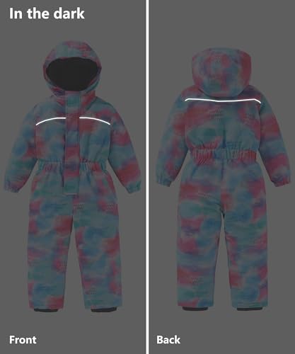 Image of Hiheart Boys Girls One Piece Snowsuit Waterproof Ski Snowboard Coverall