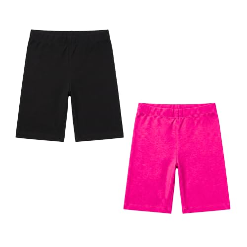 Image of Joe & Joe Shorts for Girls Premium Cotton Lycra Cycling Shorts - Pack of 2 | Inner Shorts for Yoga & Sports & School Uniform.