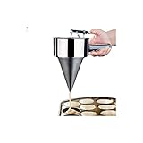 Fuoliystep Piston Funnel,stainless Steel Funnel with Rack, Stainless Steel Confectionery Funnels,...