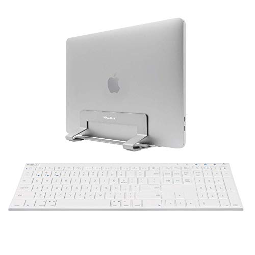 Macally Wireless Bluetooth Keyboard and a Sleek Durable Laptop Stand Improves Your Workspace