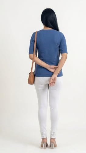Image of Thrifty Thread Women's Cotton Full Length Leggings | Soft & Comfortable Leggings | High Waist | Regular Fit