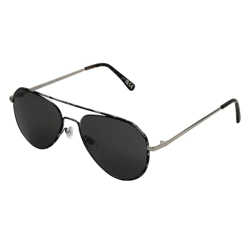 DOCKERS Men's Fynn Sunglasses Aviator, Silver, 58mm