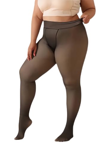 Meia Calça Térmica Forrada Plus Size com Lã Peluciada Veste 42 ao...