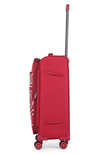 Image of Verage Nevada 59 cm Soft-Sided Carry-On Cabin Size Expandable Suitcase 8 Wheel Spinner Luggage Trolley Bag (VRNVD1-20-RD)