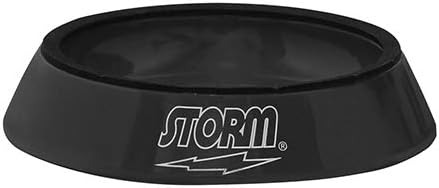 Generic Storm Bowling Ball Cup/Stand with Ball Holder (Black) | Mount for Bowling Balls & Accessories | Compatible with Brunswick, Storm, Hammer & More | Ring Shaped Display