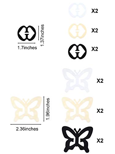 Boao 24 Pieces Bra Strap Clips to Make Racerback, Bra Strap Holders, Elastic Extenders 2,3,4 Hook Accessory Adjustable Connector Clip Non Slip Clips for Women2
