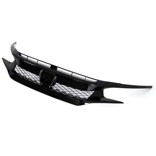 Grille calandre avant de course Civic 2016 2017 2018 noir brillant - 5