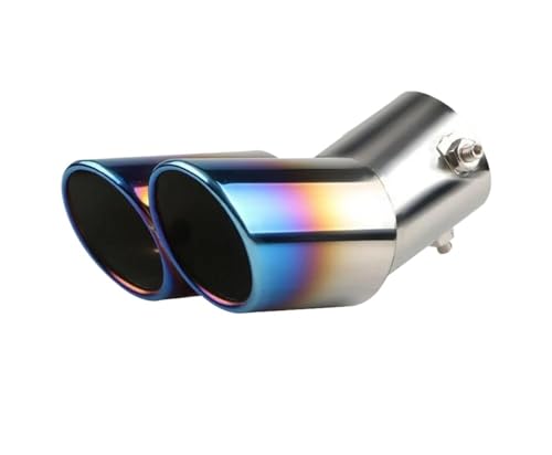 Embout d'échappement double sortie universelle acier inoxydable poli tuyau boulonné