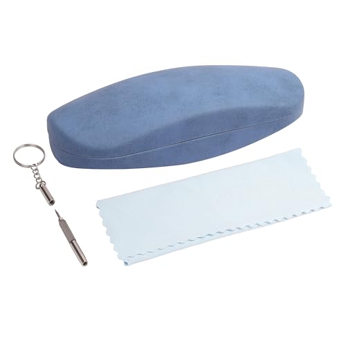 Image of VIVID Vision Unisex Adult Eyewear Specs Case Cover | Screw Driver | Free Cloth | Protect Eye Glasses | Chashma Dibbi | Spectacle Box | HINGE-SPRING | Metal | 3 IN 1