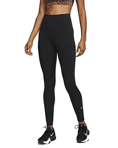 Nike One High Waist Tights Leggings (S, Black/White)