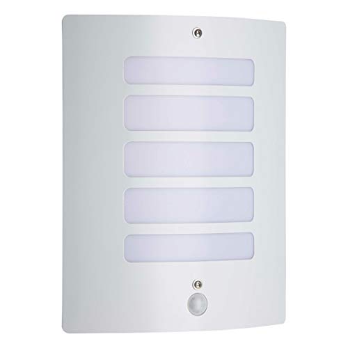 Brilliant 47698/05 Todd Applique Murale Extérieure avec Détecteur de Mouvement IP44 60 W E27 230 V Blanc