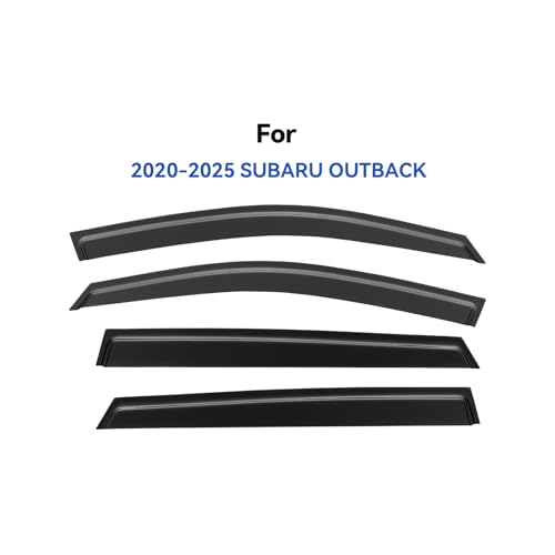 Image of Window Visors Rain Guards Shield for 2020 2021 2022 2023 2024 2025 Subaru Outback, Out-Channel Window Vent Wind Deflectors Visors Shades for 20-25 Outback