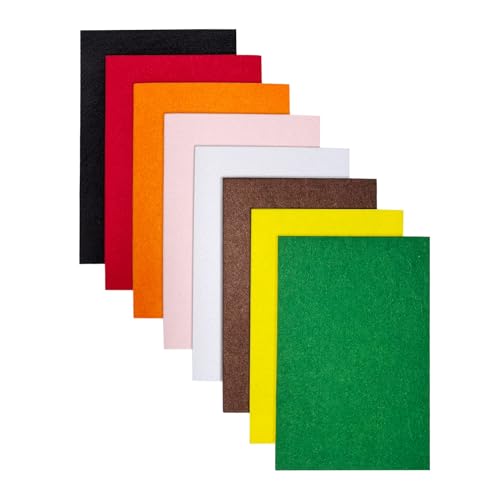 Image of Jtnohx Stiff Felt, 2mm Thick Felt Sheets for Crafts, 8 inchx12 inch Hard Felt Fabric Squares 8Pcs for DIY Projects (Christmas Series)