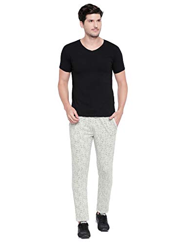 Image of BEEVEE Mens Lt Grey Millange Elasticated Knits Trackpant with Drawstring(Lt Grey Millange;M)