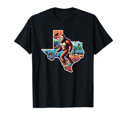 Bigfoot de Texas entre vaqueros, campos petroleros, desiertos y ciudades Camiseta